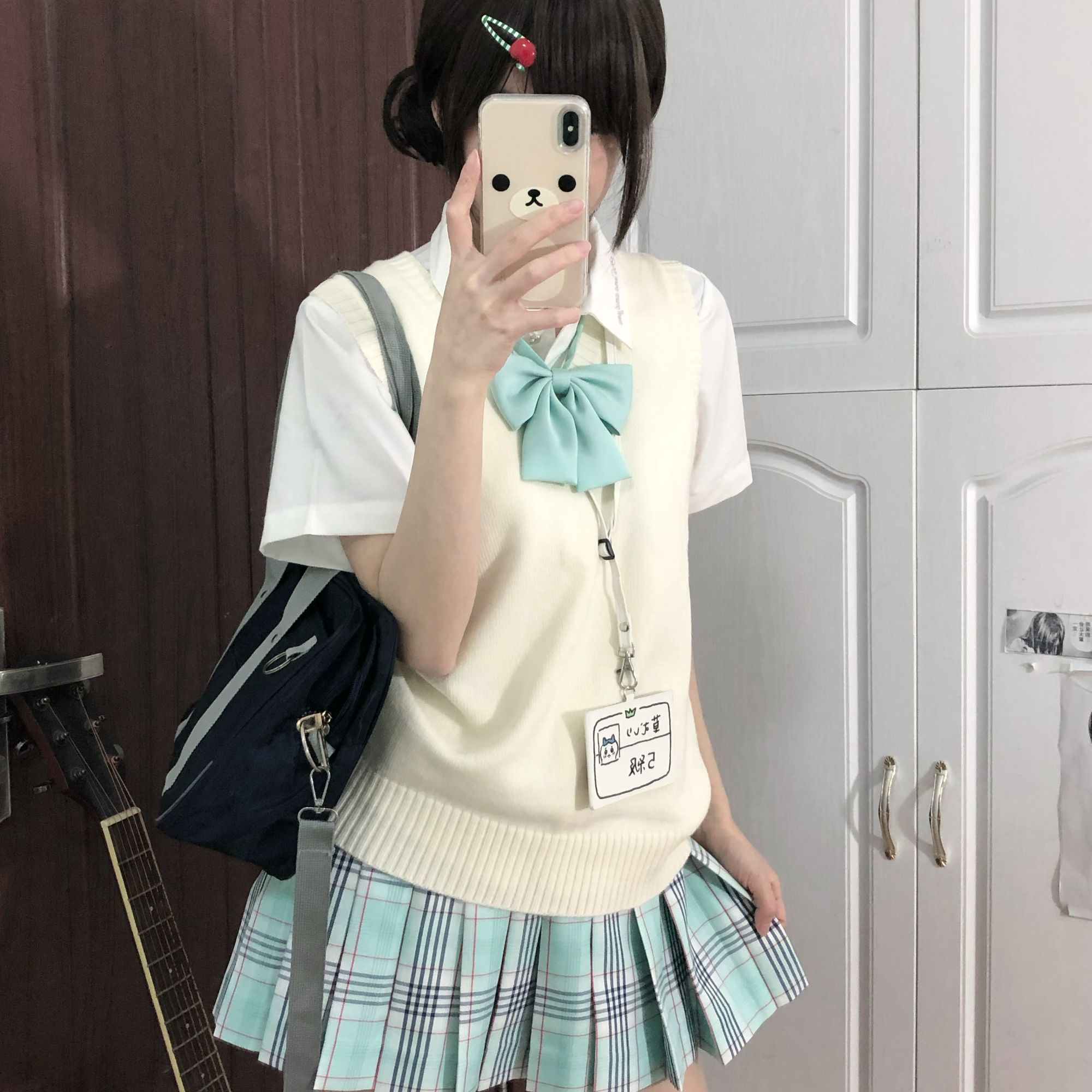 御茶家·現货【正版原创JK·樱桃冰】甜辣妹校供制服套装格裙短裙秋冬