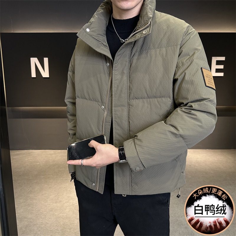 山峰者国标50男士冬季羽绒服时尚立领百搭鸭绒保暖青年夹克外套