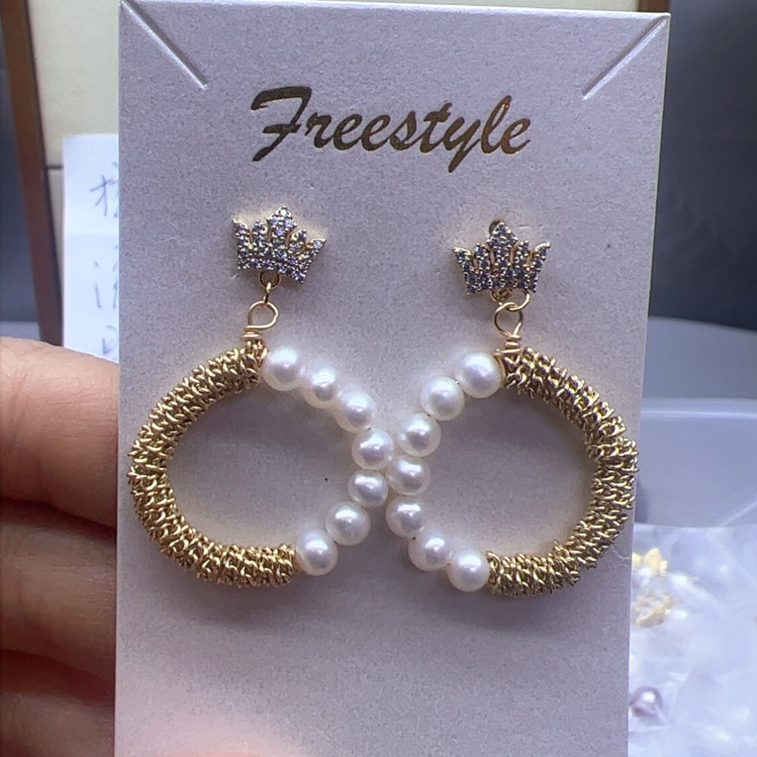 淡水珍珠耳饰未镶嵌