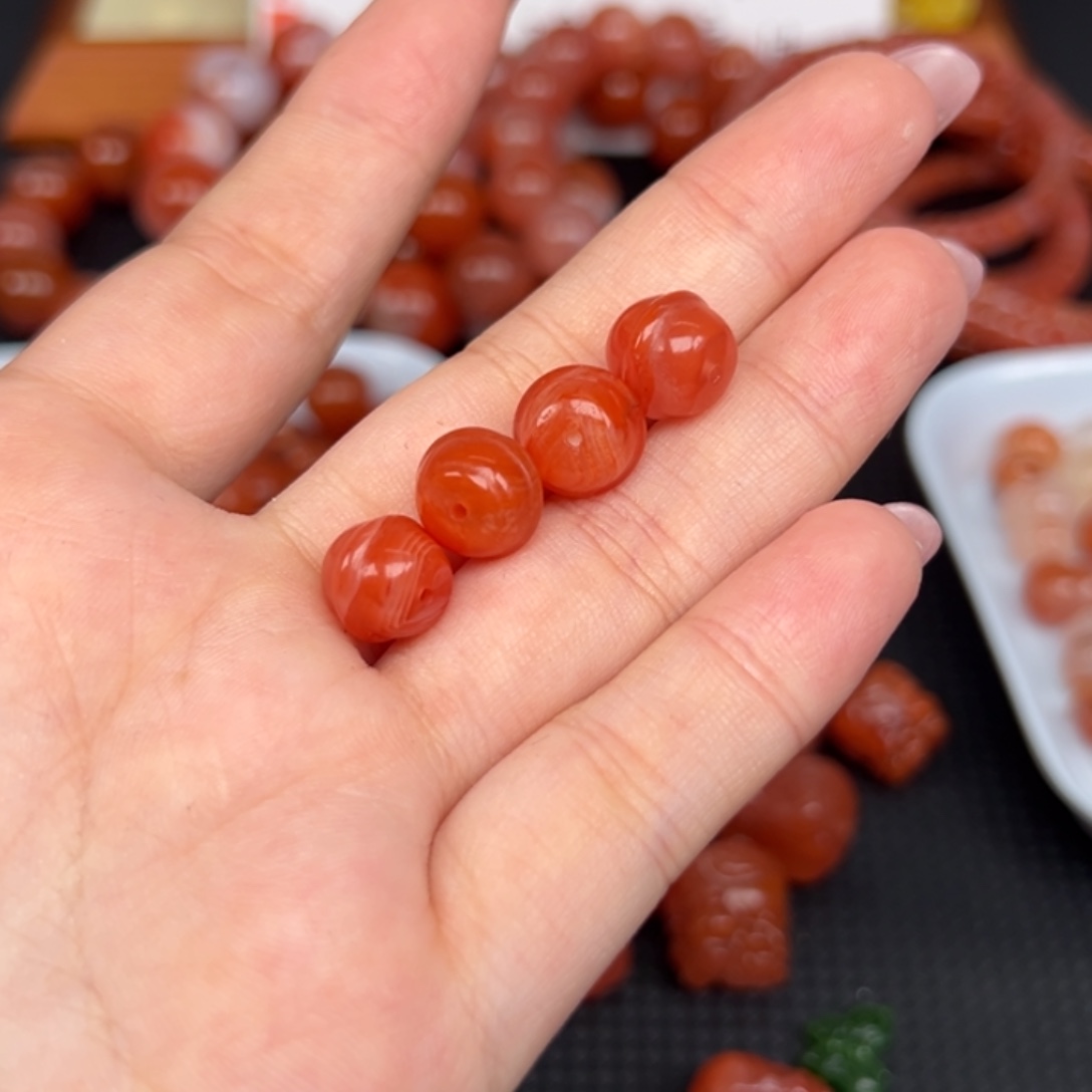 红***叶南红玛瑙未镶嵌吊坠(不含链)