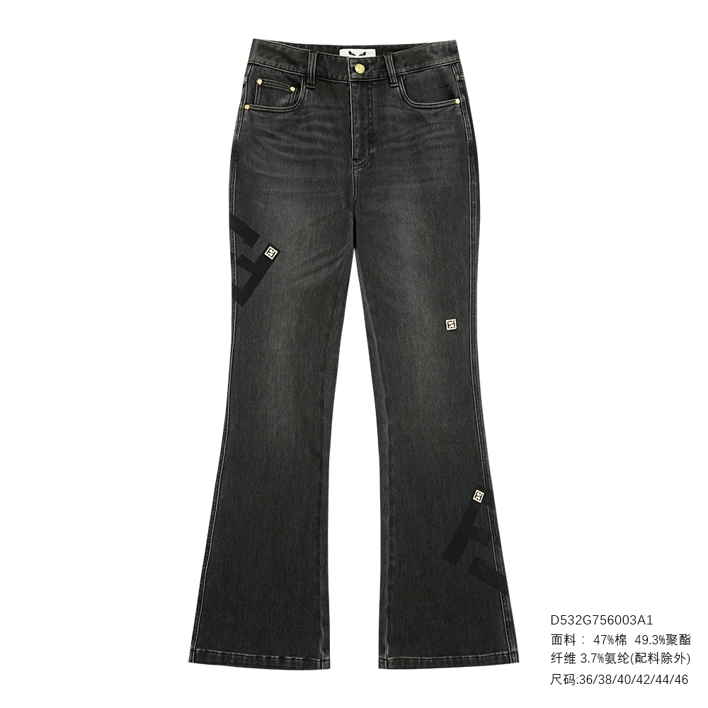FENDILOR小怪兽25年秋冬款女士牛仔裤 D532G756003A
