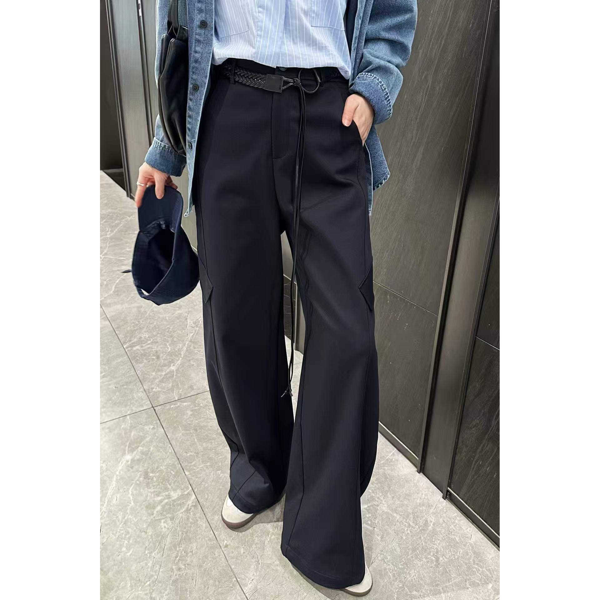 KiKi严选：55228-YER家南油欧货秋冬莱赛尔棉工装香蕉裤休闲裤