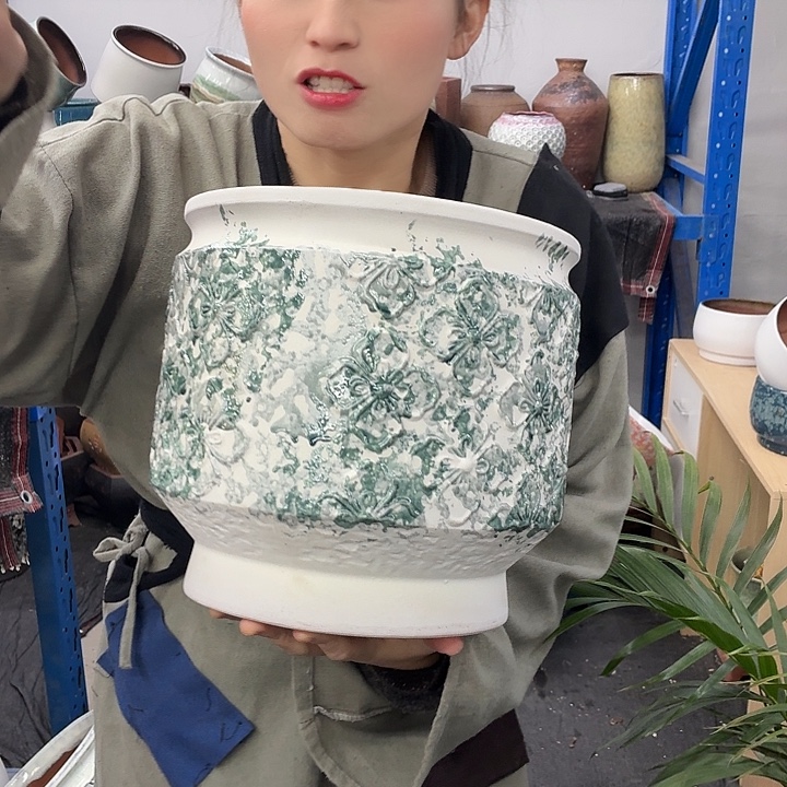 25×25 -粗陶花盆有孔-买买买