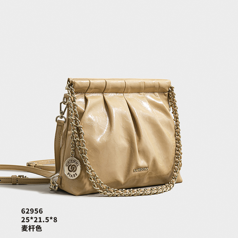 【佐伊甄选】SK-62956-麦杆色女士小众秋冬小方包网红洋气休闲潮流