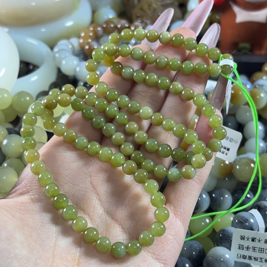 和田玉未镶嵌手链152
