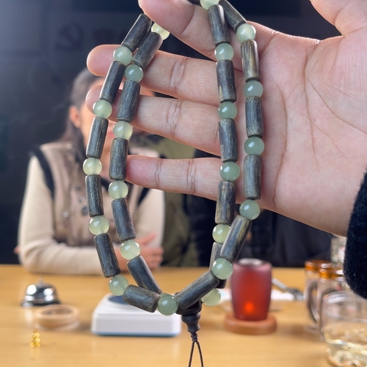 手串沉香奇楠沉水8mm桶珠DIY款