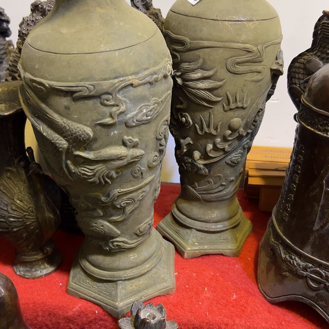 西***子黄铜摆件，文房摆件