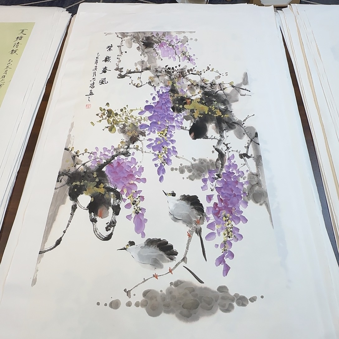 国画100*50纯手绘刘亦凌