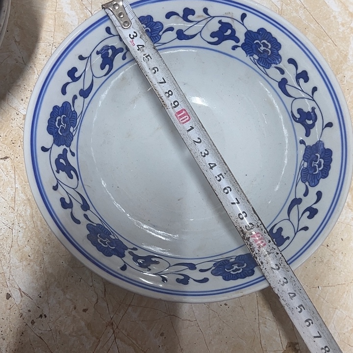 摆件陶23厘米芙蓉花碗