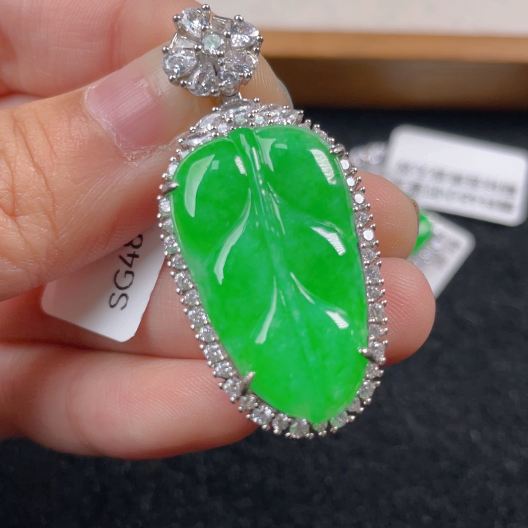 翡翠颈饰银S925镶嵌m m m m m