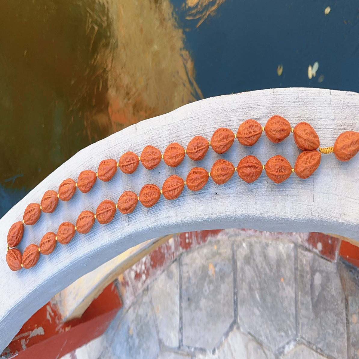 文玩小核桃小金鞋脖挂