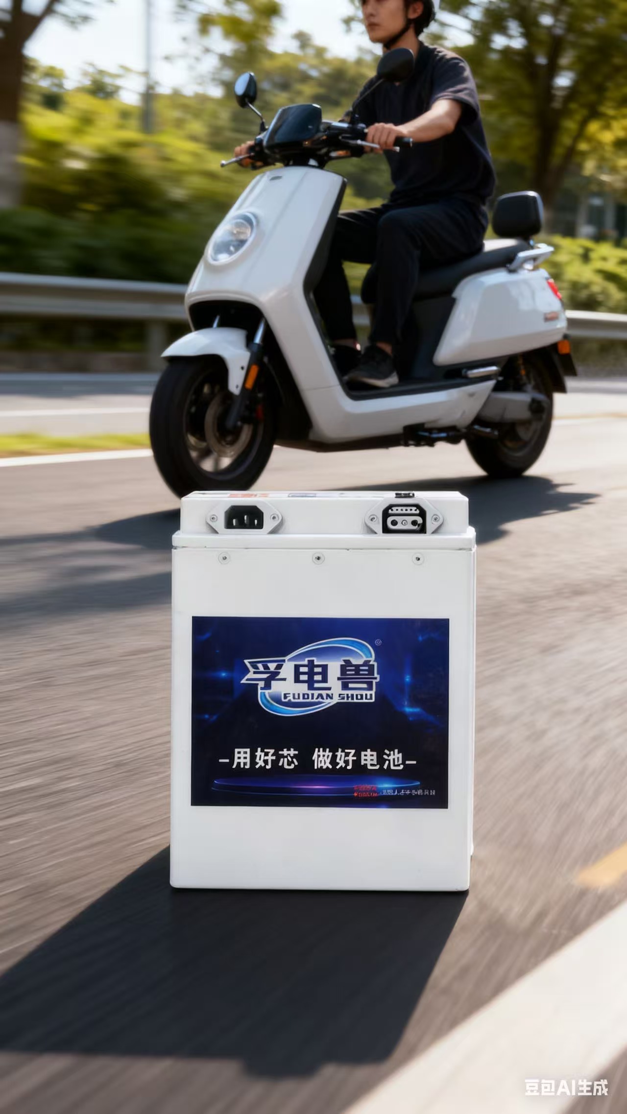 白色孚电兽48V50A产品电池电动车电池