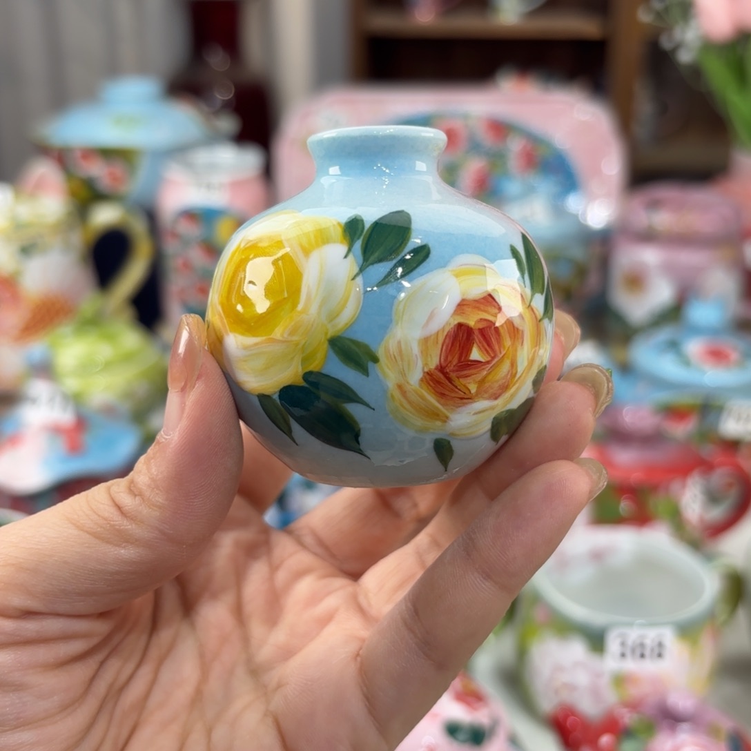 瓷片景德镇手绘高温釉下彩陶瓷茶具