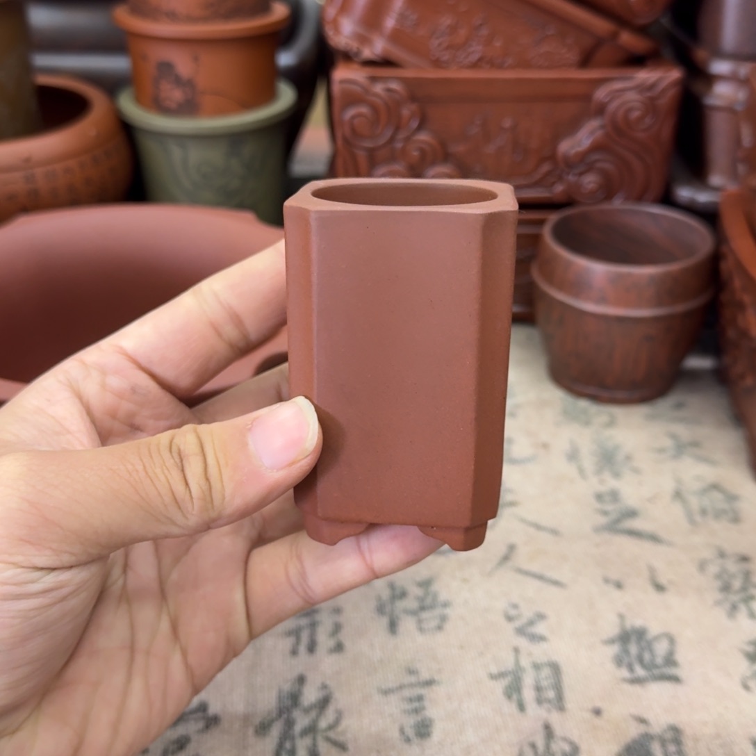 紫砂花盆宜兴紫砂正品4x6.5