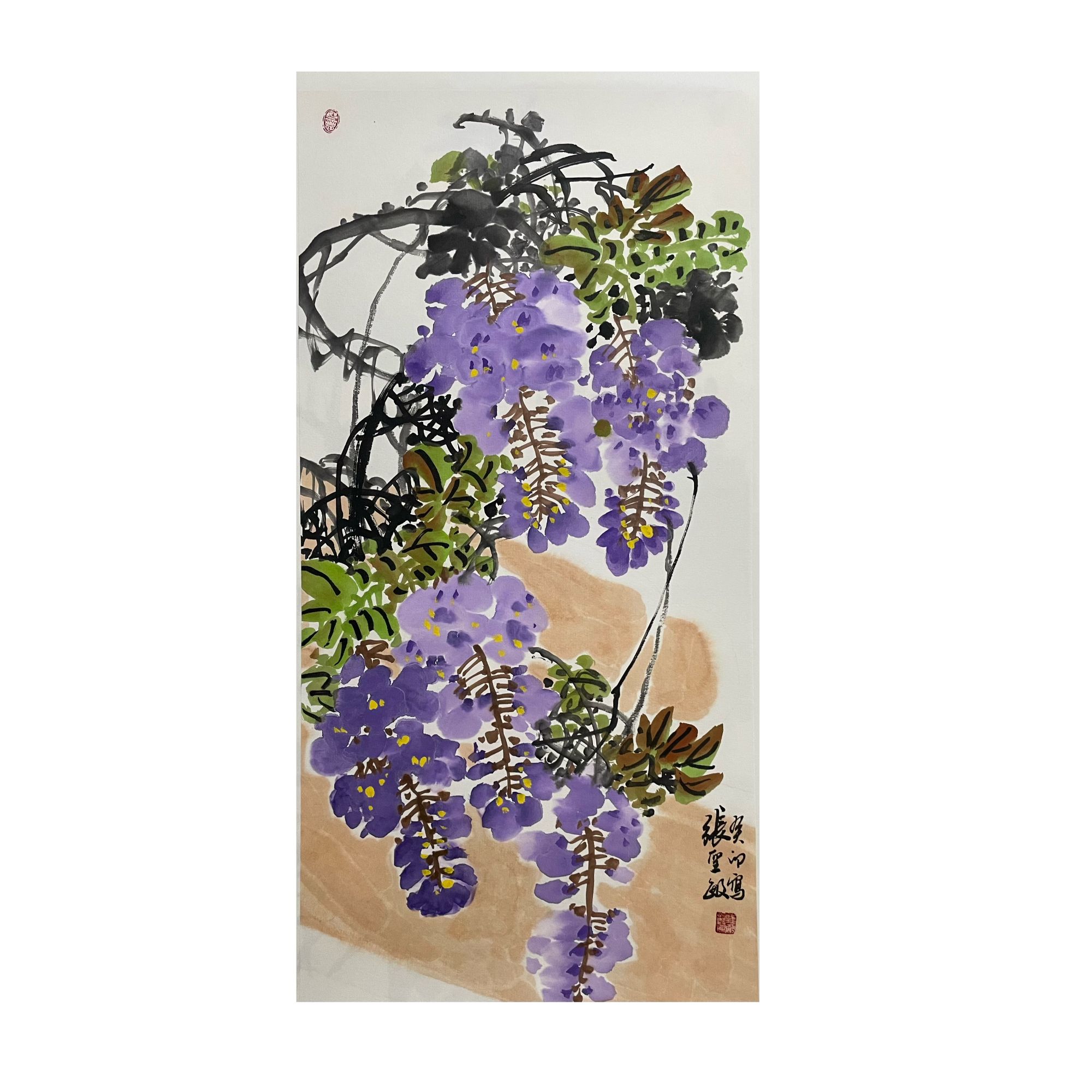 国画花鸟画《紫气东来》
