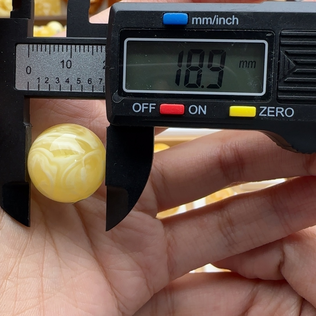 蜜蜡未镶嵌裸石蜜蜡圆珠