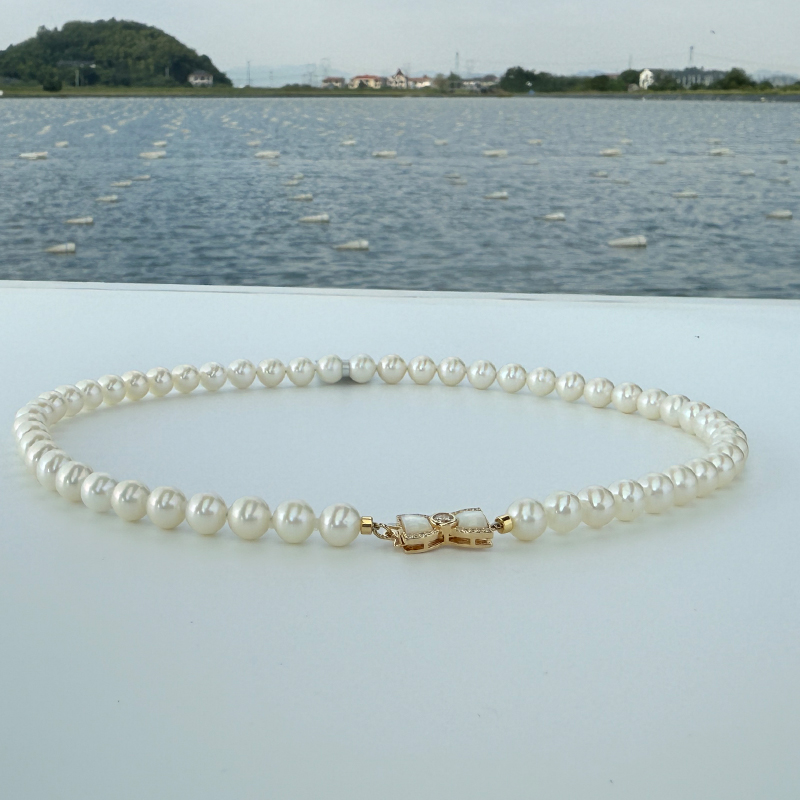 淡水无核珍珠项链 8-9mm S925银 （NFC识别）