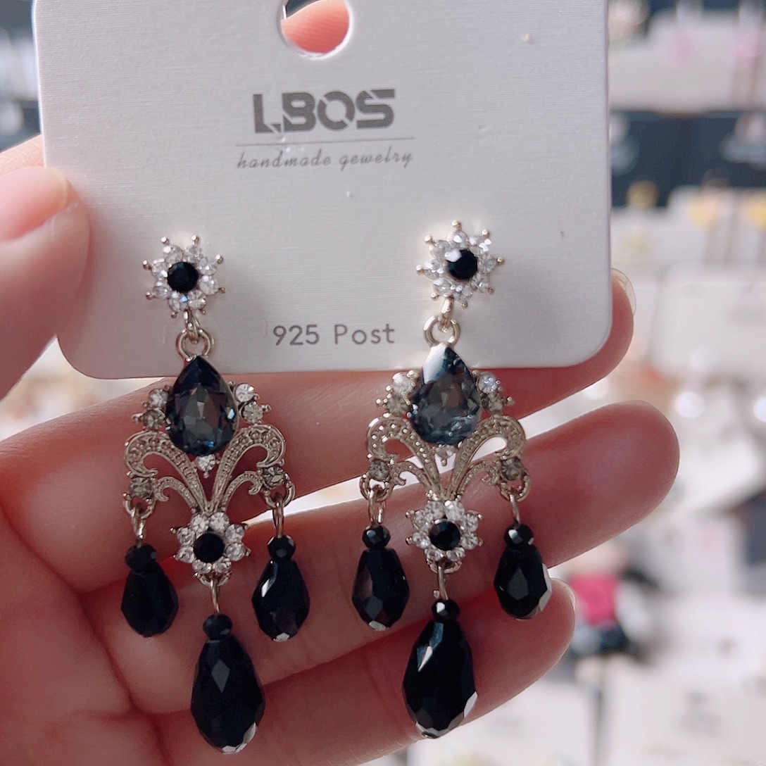 琉璃纯铜合金耳环的