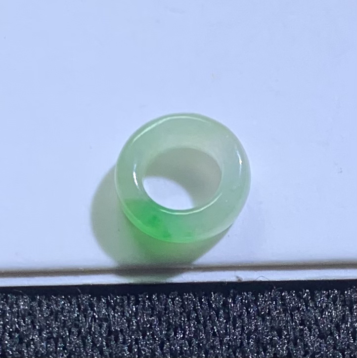 冰飘阳绿花迷你甜甜圈天然缅甸翡翠A货手绳脚绳手链配石裸石