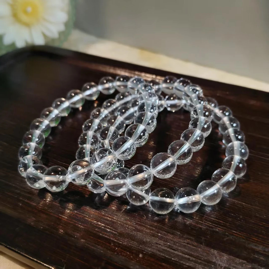 【书记甄选】天然白水晶高品单圈手链 多样性发一件 约9mm 6692CK
