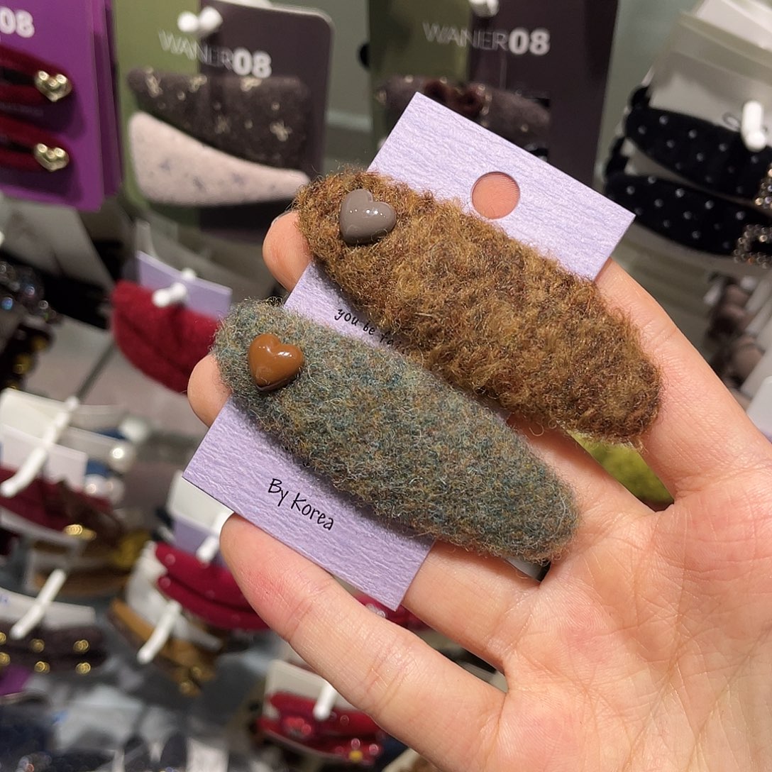 羽毛非金属泡菜咖绿爱心