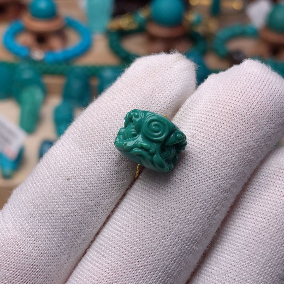 绿松石珠宝奇石未镶嵌12mm