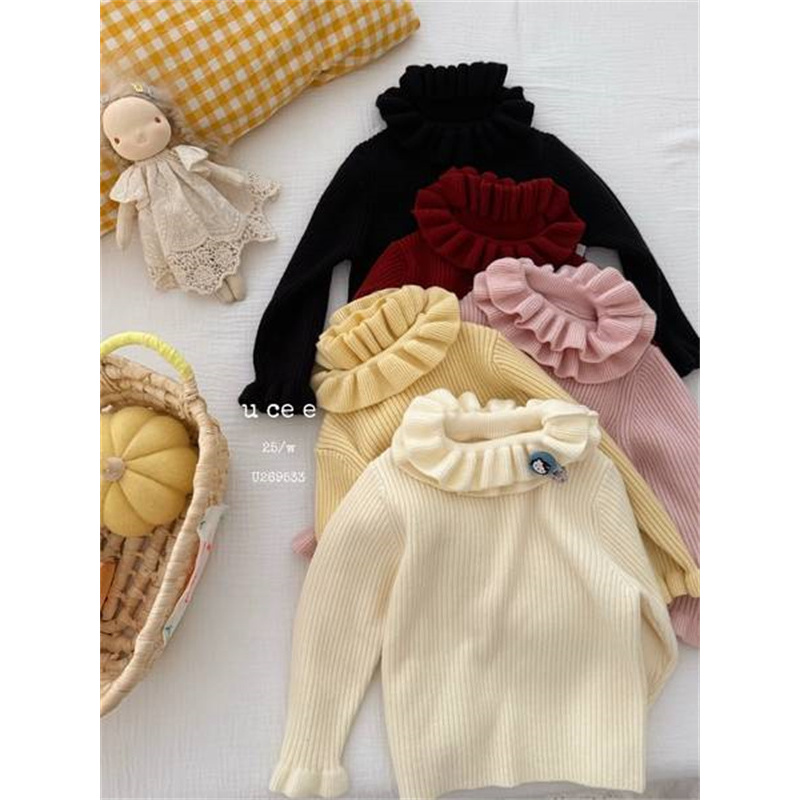釉兮·25冬~木耳边毛衣S269533（童装汉服）红色