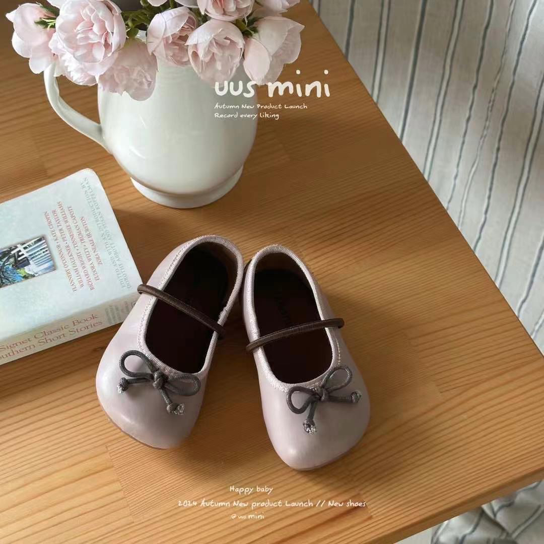UUS mini 儿童公主鞋蝴蝶结时尚平底软底