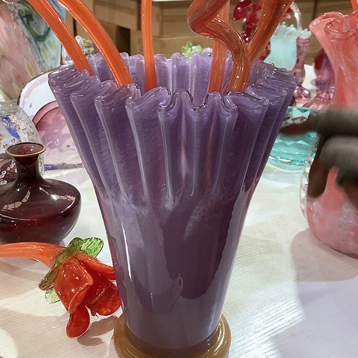 琉璃琉璃花瓶高31口16 