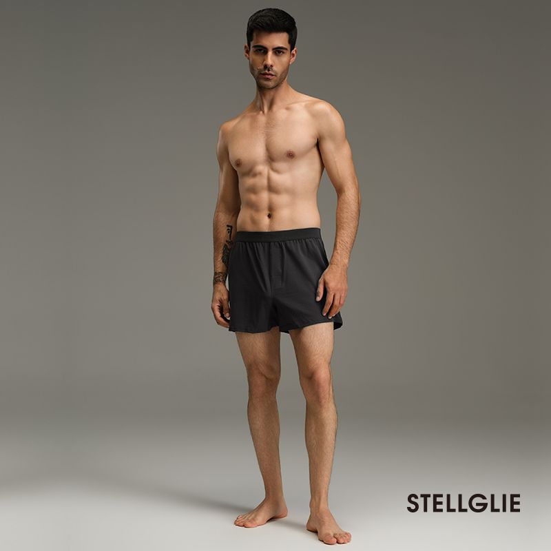 stellglie[星棉系列]亲肤舒适高弹休闲精梳棉居家男士阿罗裤