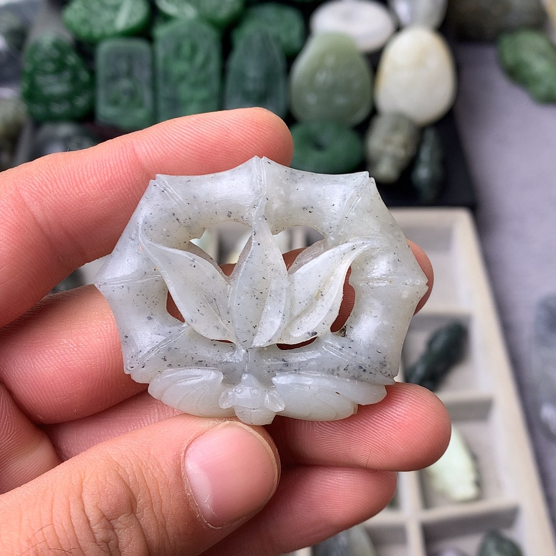 和田玉未镶嵌吊坠(不含链)