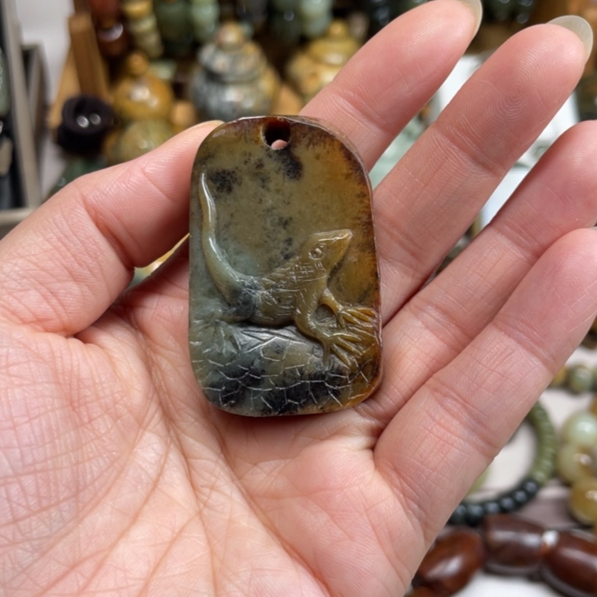 【闪购商品】岫岩河磨玉（透闪石质玉）挂件未镶嵌