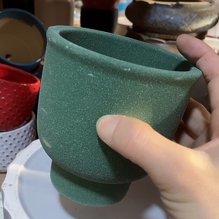 陶摆件陶盆有孔 瑕疵介意勿拍