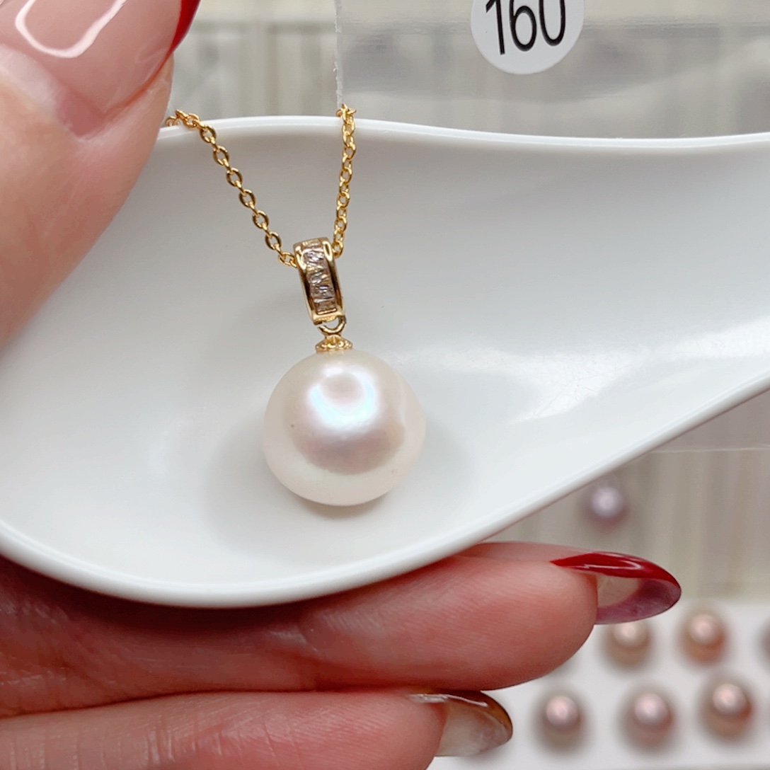 合金淡水珍珠吊坠(赠链)