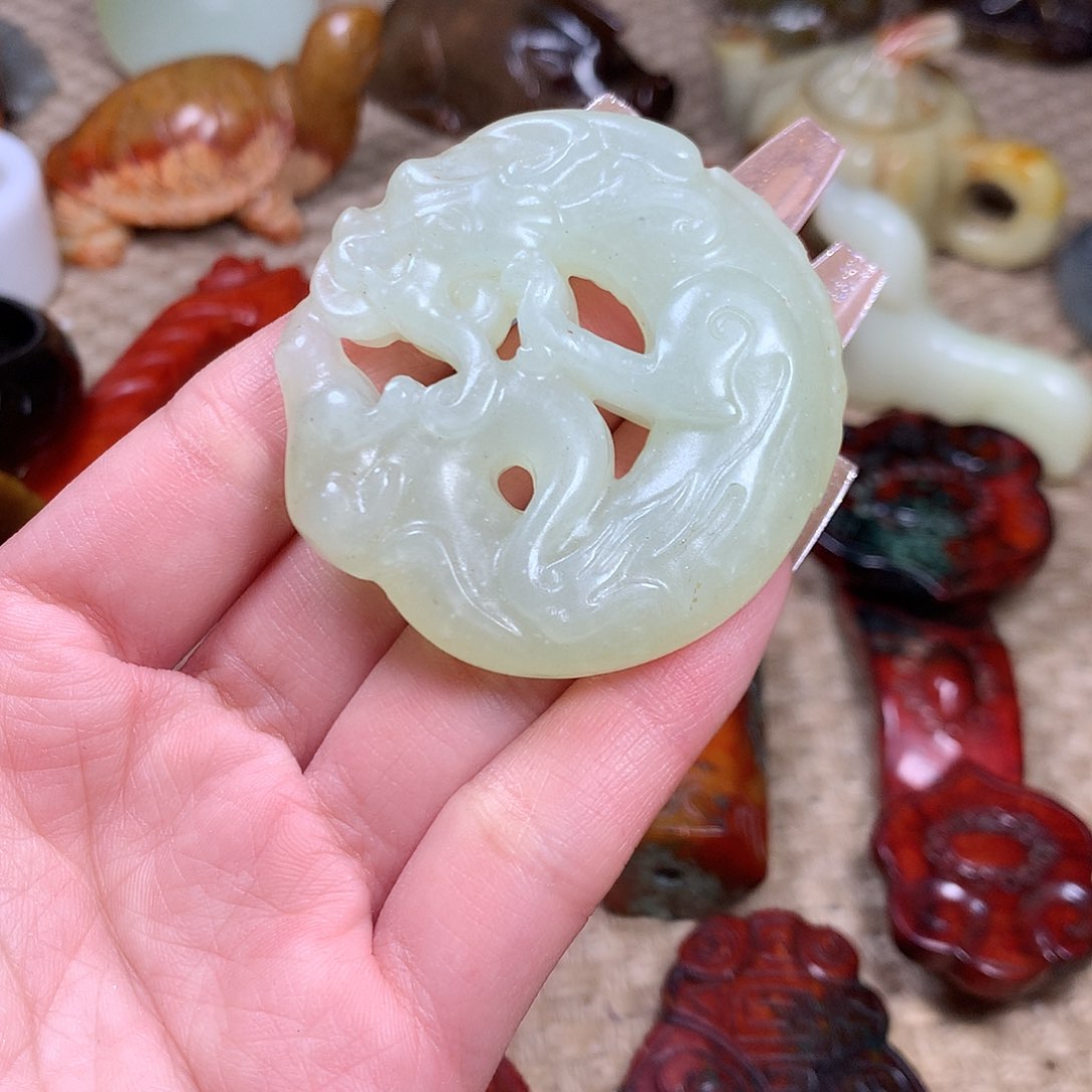 白玉菩提吊坠挂件