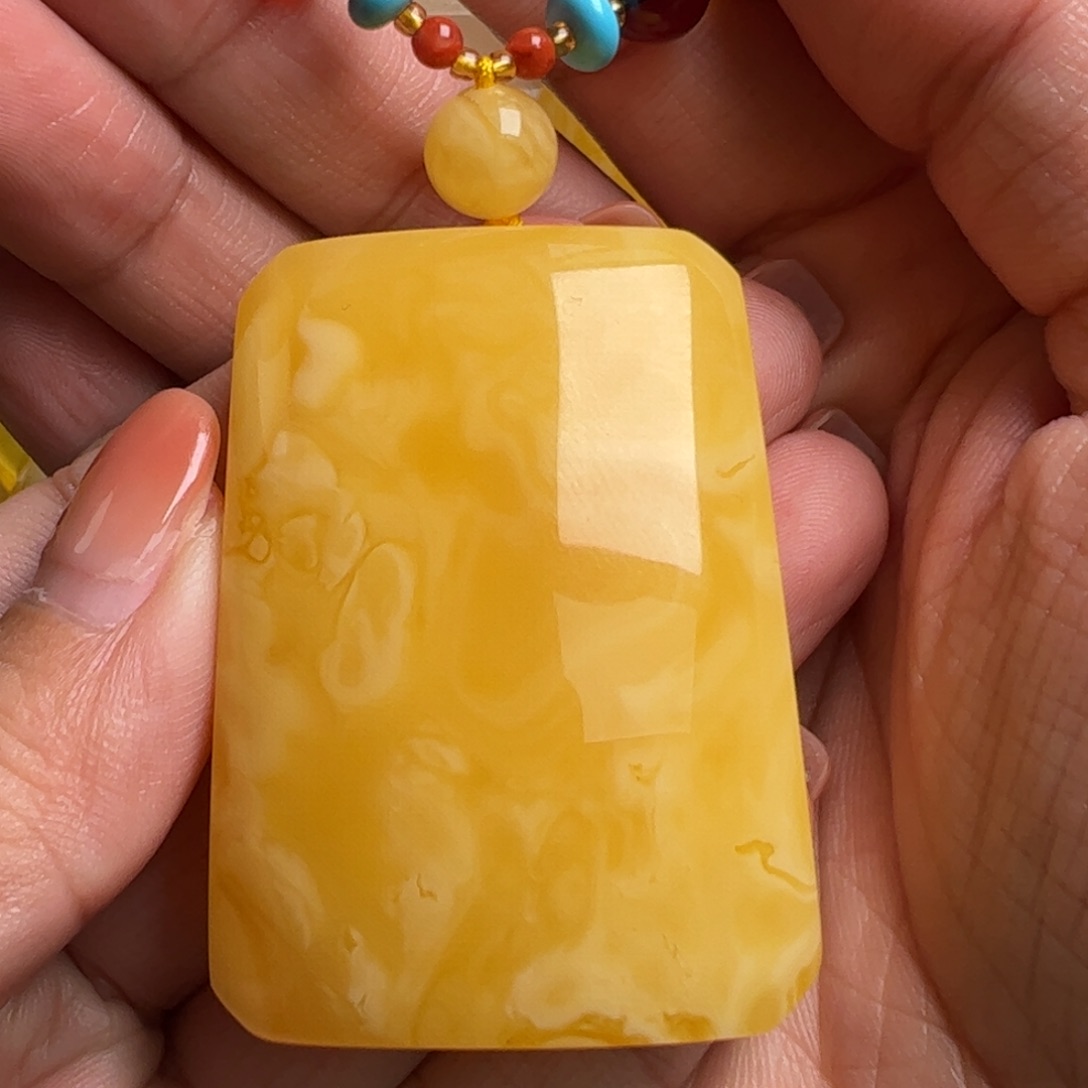 蜜蜡毛衣链未镶嵌无优化