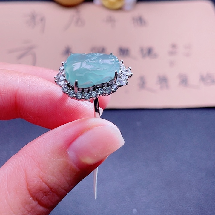 翡翠吊坠(不含链)银S925镶嵌