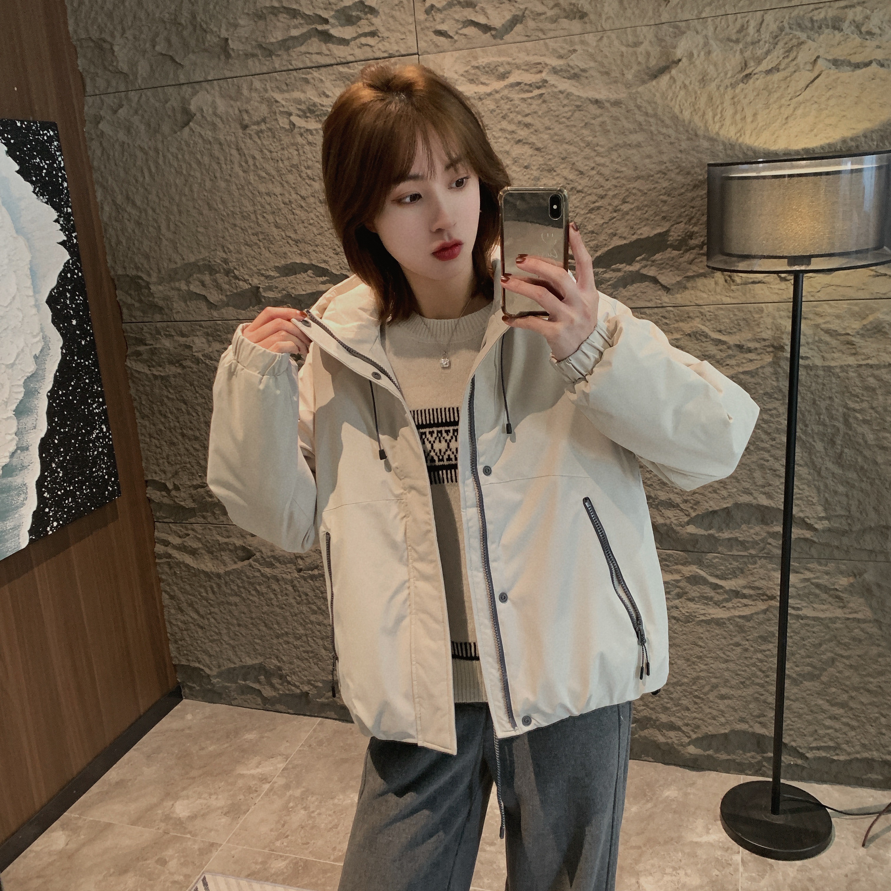 XIAREN【极简羽绒冲锋衣】2025年女款流行外套秋冬出游服装女羽绒服