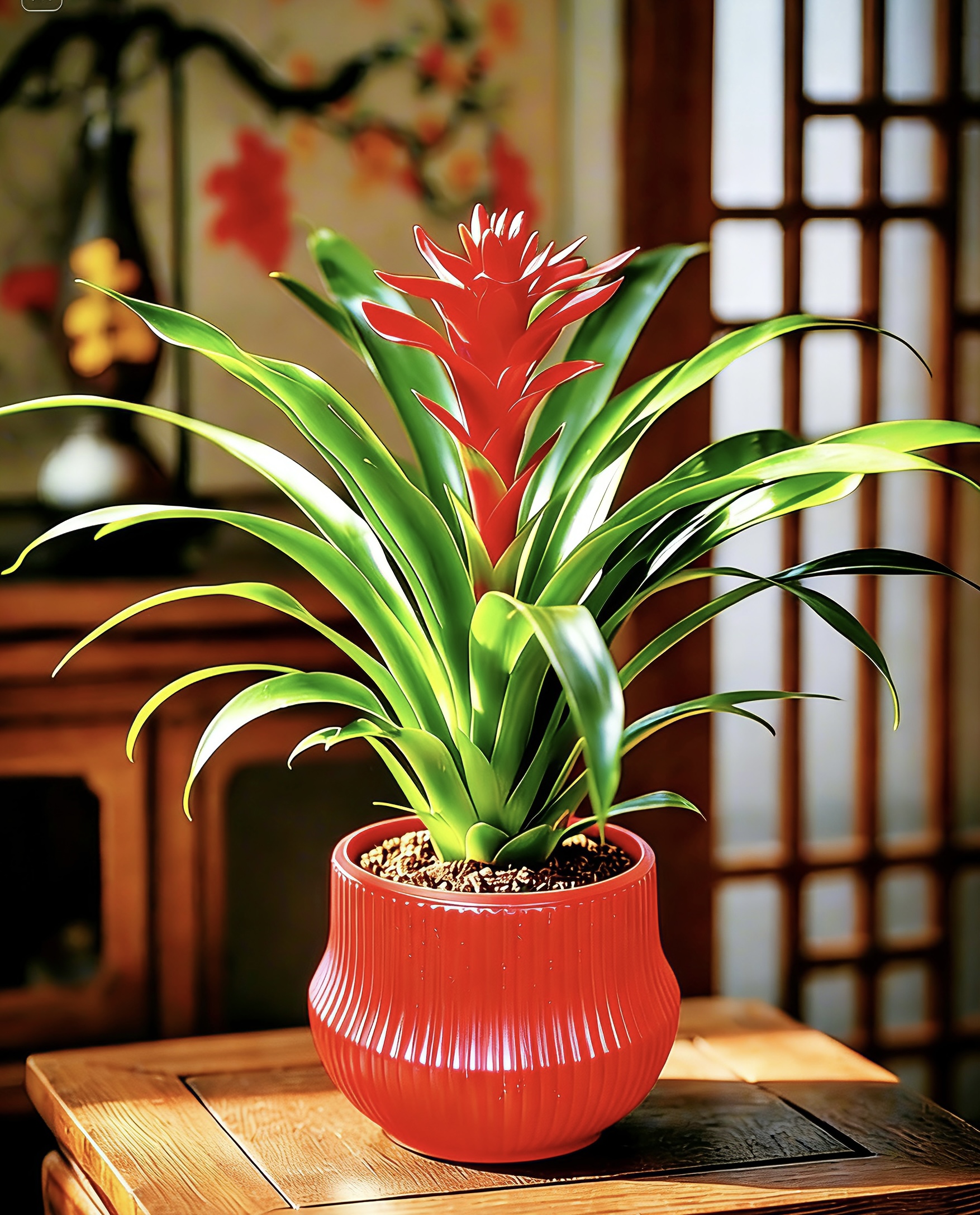 鸿运当头凤梨花卉绿植盆栽可净化空气适合室内摆放