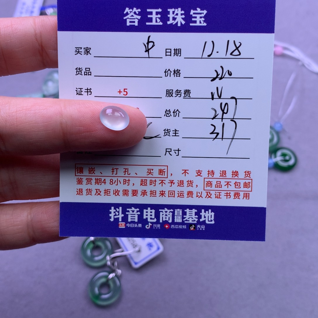 未镶嵌挂件翡翠中****宝