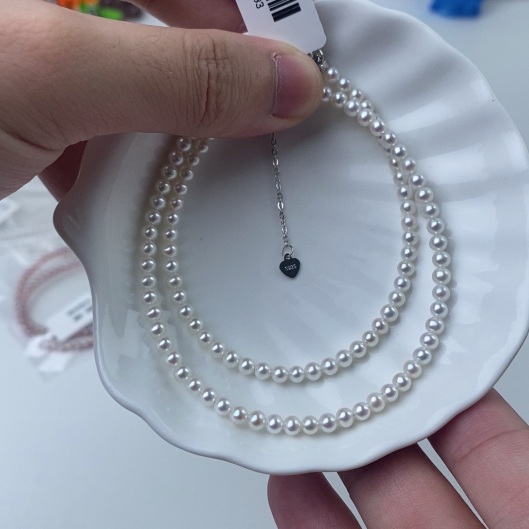 淡水珍珠银S925镶嵌项链208593