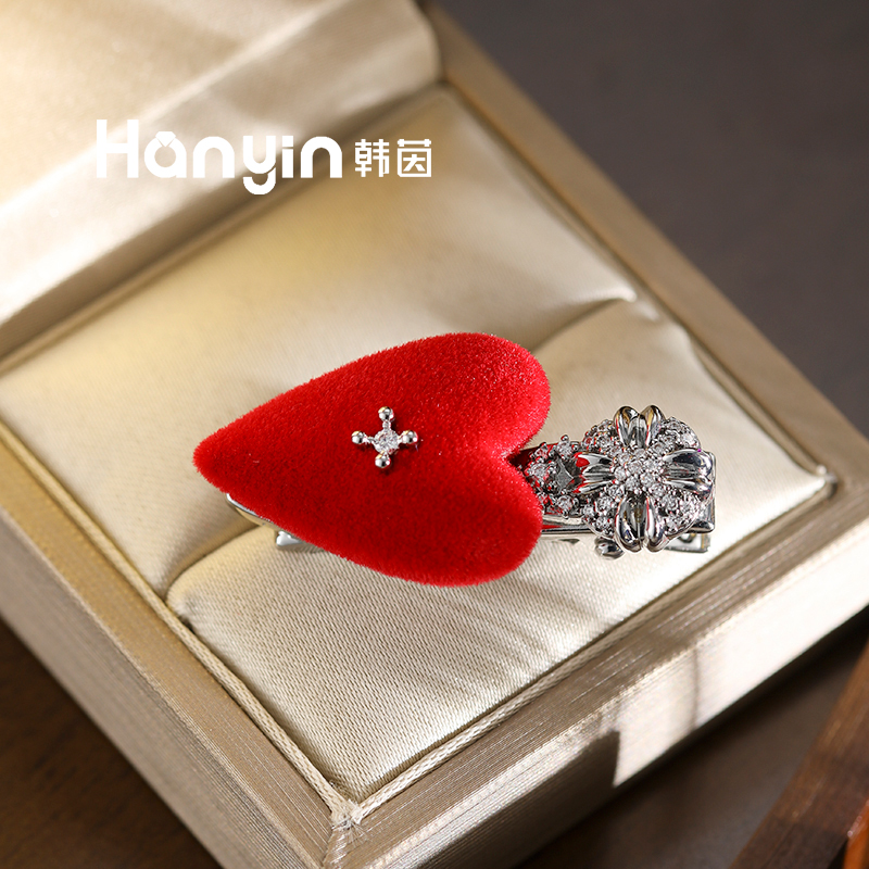 4cm韩版高品精致植绒爱心十字架发卡碎发夹AAA