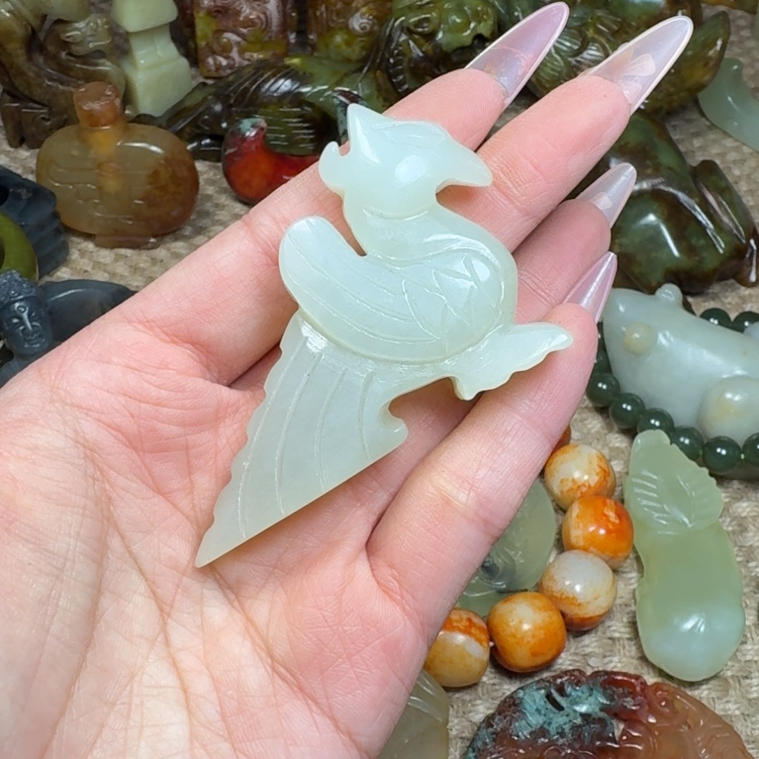 白玉菩提吊坠挂件