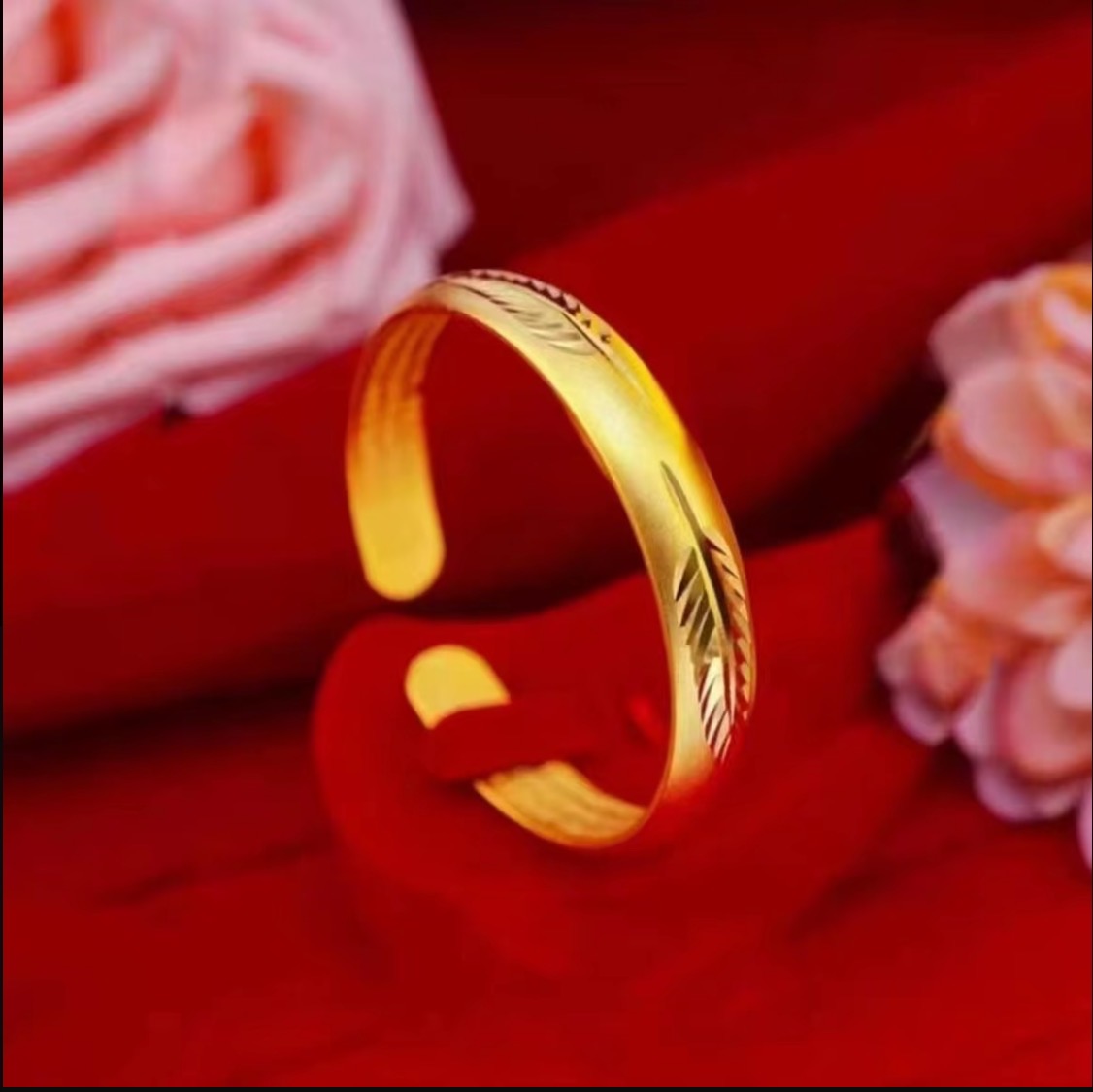 合金手镯 合金手镯 网红新款羽毛手镯经典时尚百搭气质潮流轻奢