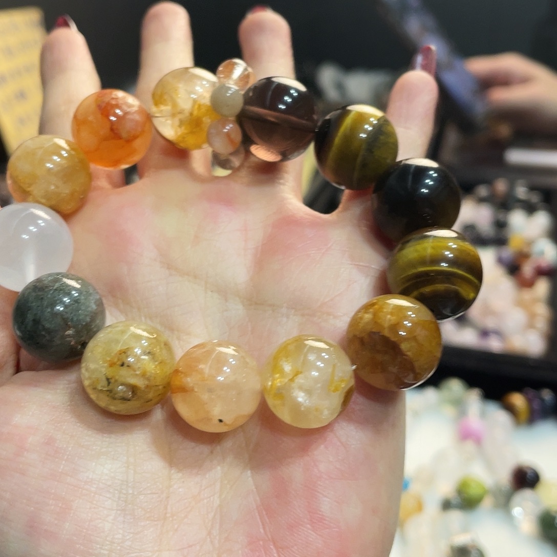 未镶嵌水晶手链黄