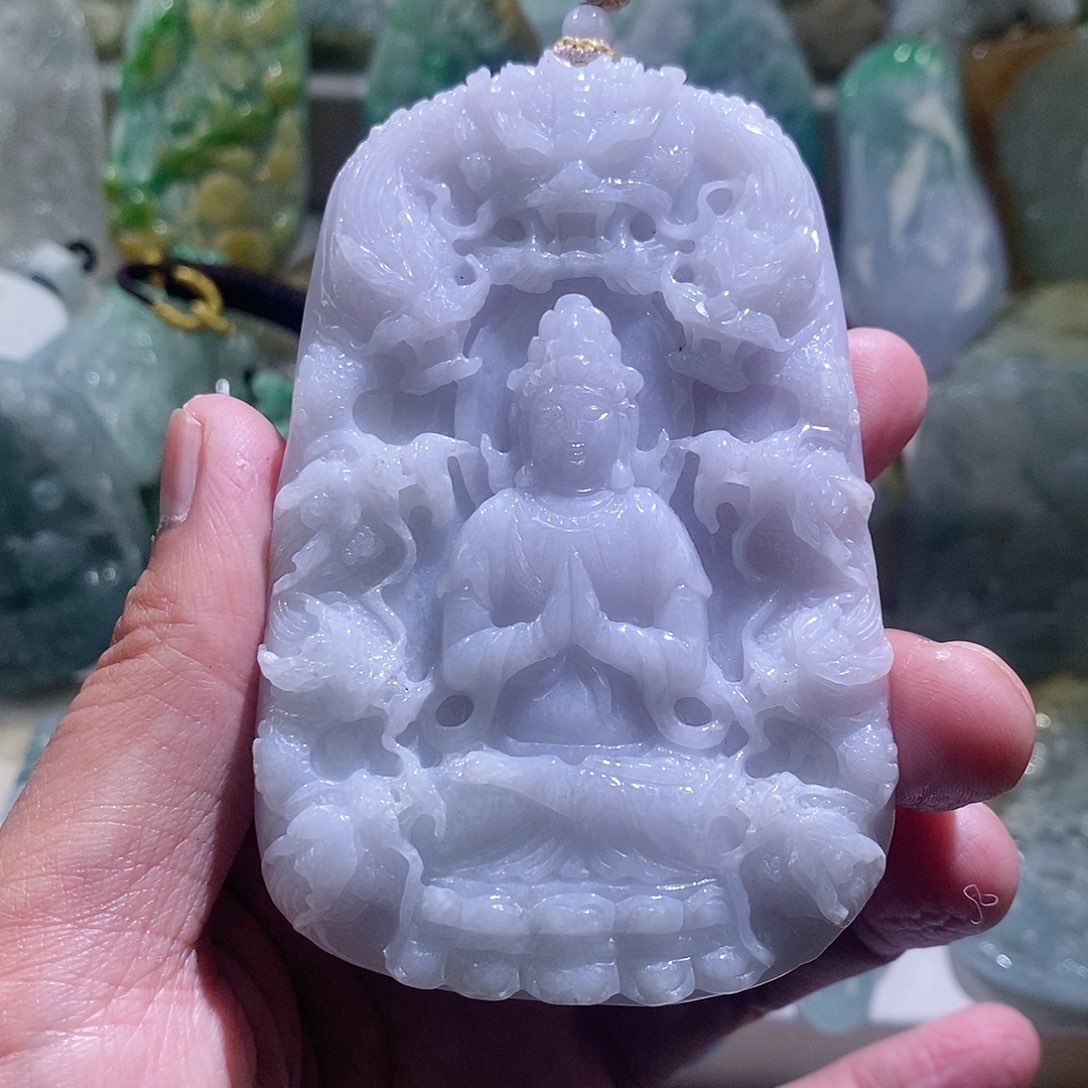 【闪购商品】翡翠颈饰未镶嵌九龙观音