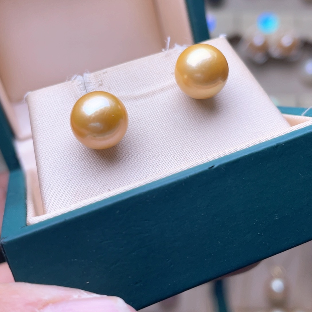 淡水珍珠耳环银S925镶嵌