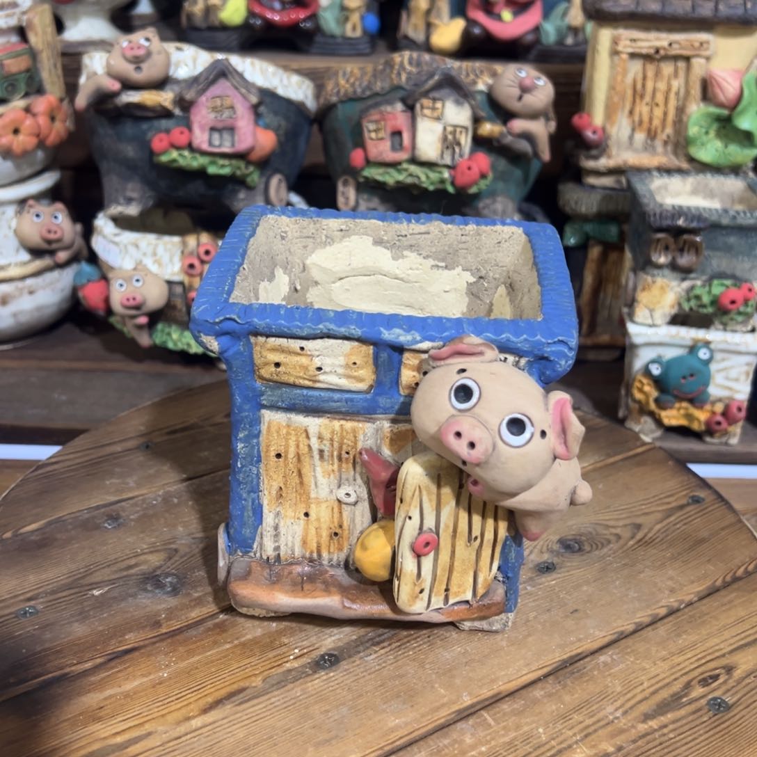 红陶嘻哈多肉花盆