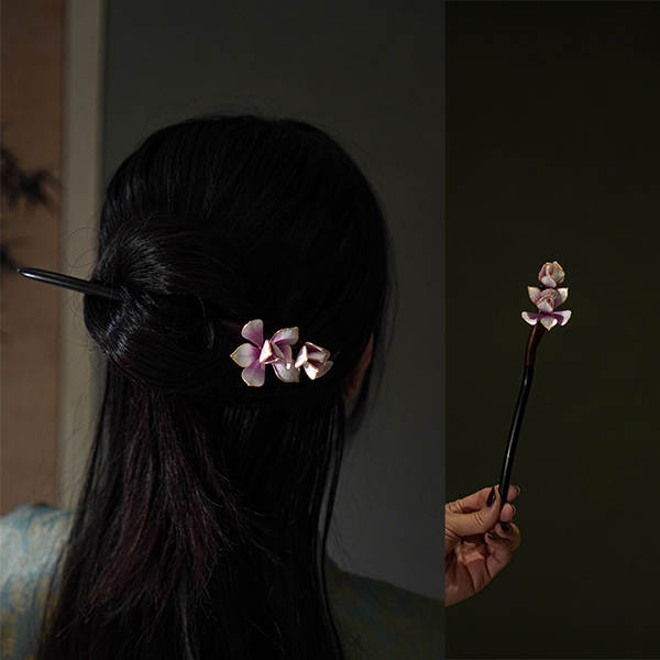 【玉兰】百世苏绣/非遗手工绒花发簪国风搭配送礼Z021