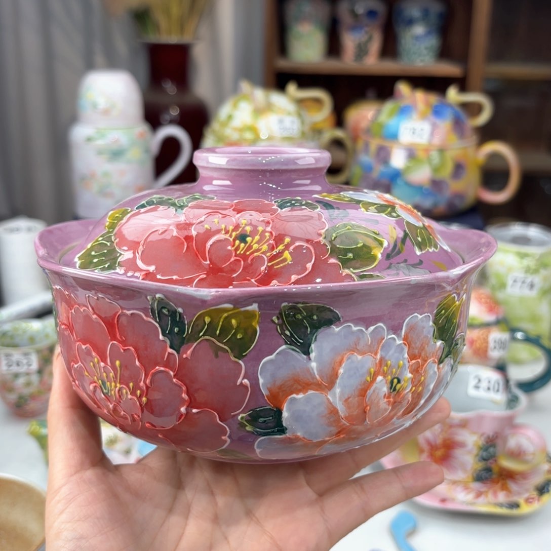 景德镇手绘高温釉下彩陶瓷茶具